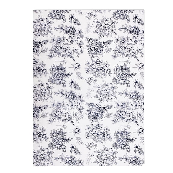 allydrew Vintage Blue Floral Chinoiserie Tissue Paper 14 x 20 Inch for Gift Wrapping, Weddings, Baby Showers, Birthdays, Party Decor (60 Sheets)