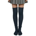 thumbnail image 1 of allydrew Winter Knit Over the Knee Thigh High Boot Socks, Navy, 1 of 4