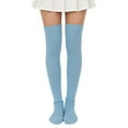 thumbnail image 1 of allydrew Winter Warm Over the Knee Thigh High Long Boot Socks, Light Blue, 1 of 4