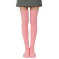 thumbnail image 1 of allydrew Winter Warm Over the Knee Thigh High Long Boot Socks, Pink, 1 of 4