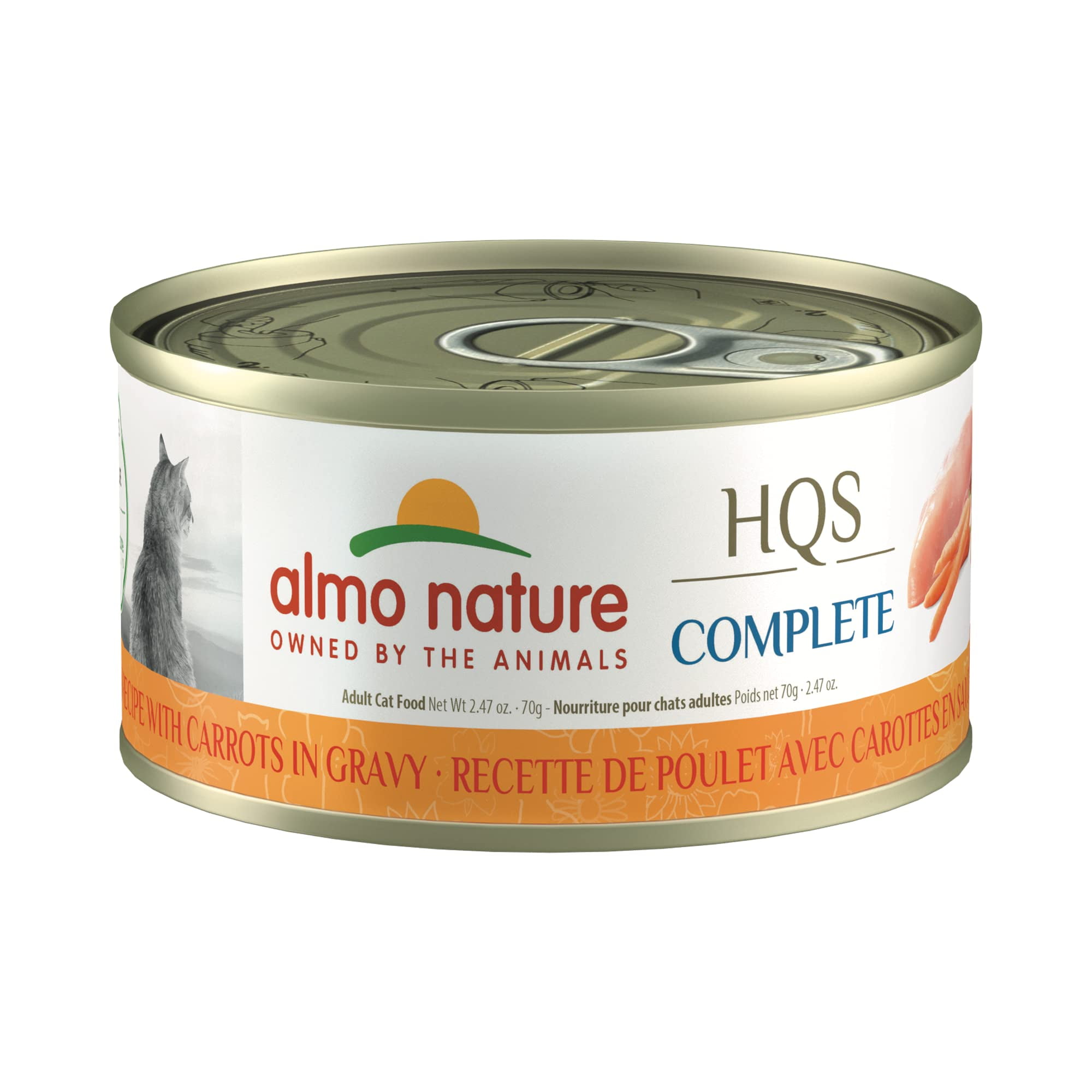 Almo Nature HQS Complete Cat Grain Free Chicken with Carrots In Gravy Canned Cat Food Almo Nature HQS Complete Cat Grain Free Chicken with Carrots In Gravy Canned Cat Food