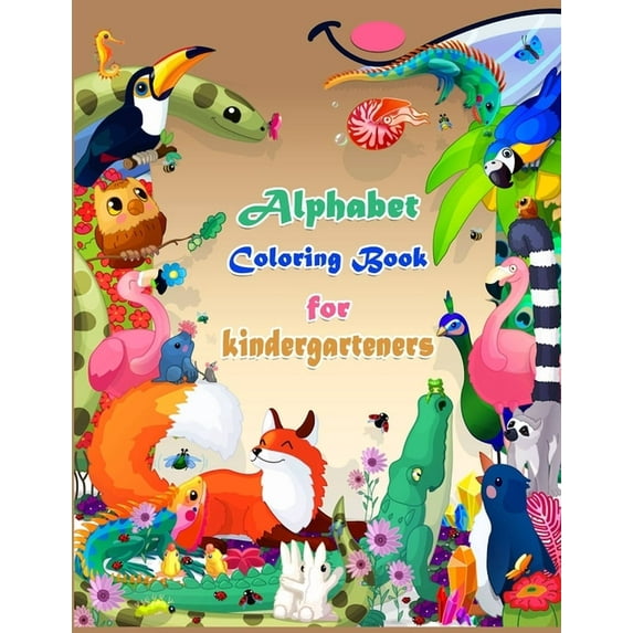 alphabet coloring book for kindergarteners: a book for coloring alphabet coloring letters for learning and entertainment for kindergarteners and preschoolers kids ages 3-7 years, size 8.5" 11 (Paperba