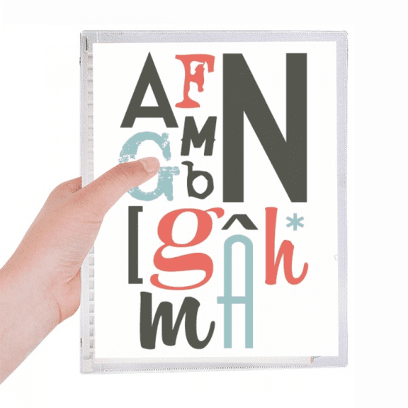 alphabets stylish quote handwrite notebook loose diary refillable journal statiry