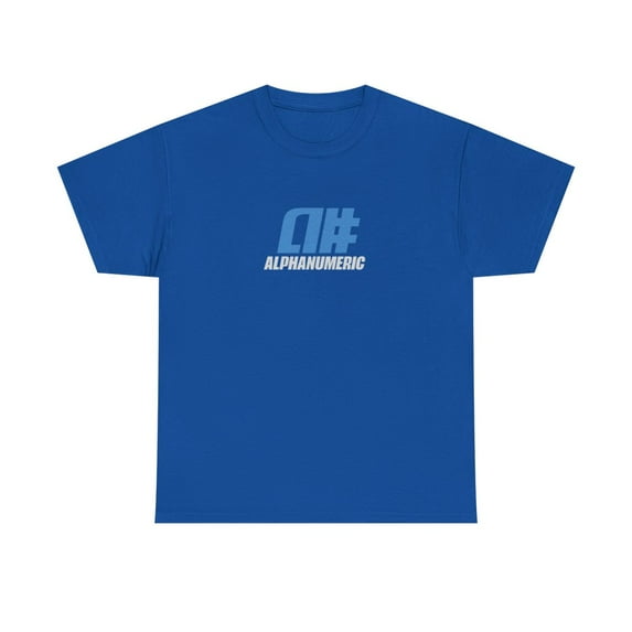 alphanumeric skateboards a# 1998 Vintage Logo Blue Classic Skate TShirt Print - Royal / M