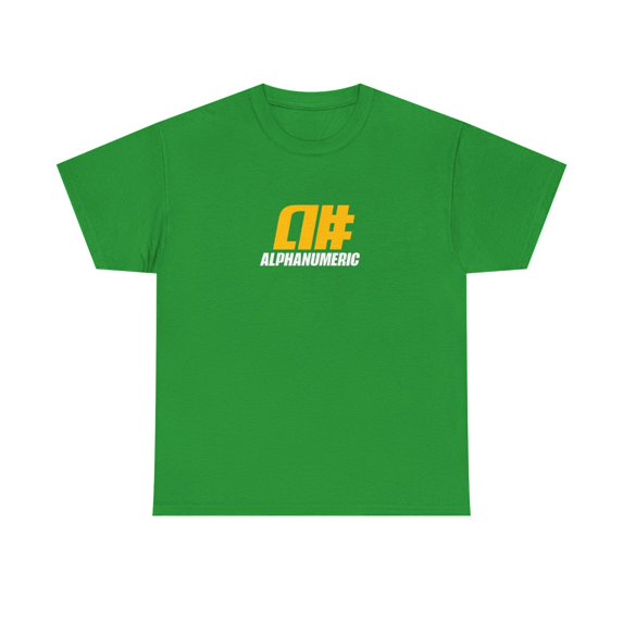 alphanumeric skateboards a# 1998 Vintage Logo Yellow Classic Skate TShirt Print - Irish Green / 2XL