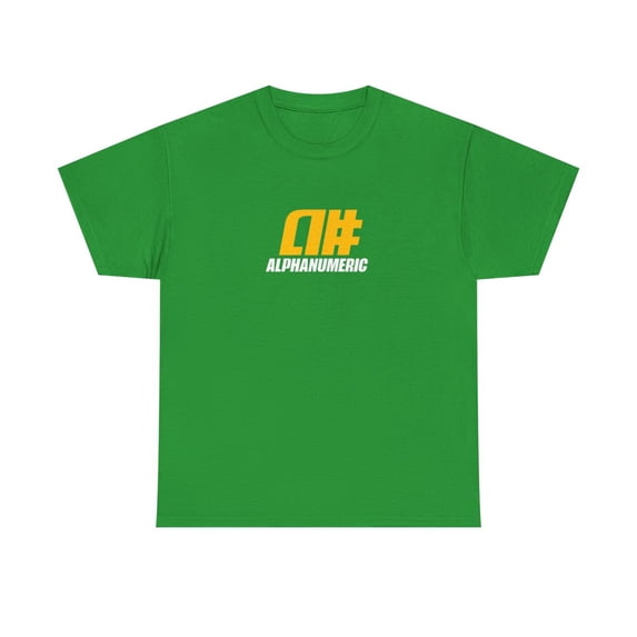 alphanumeric skateboards a# 1998 Vintage Logo Yellow Classic Skate TShirt Print - Irish Green / 5XL