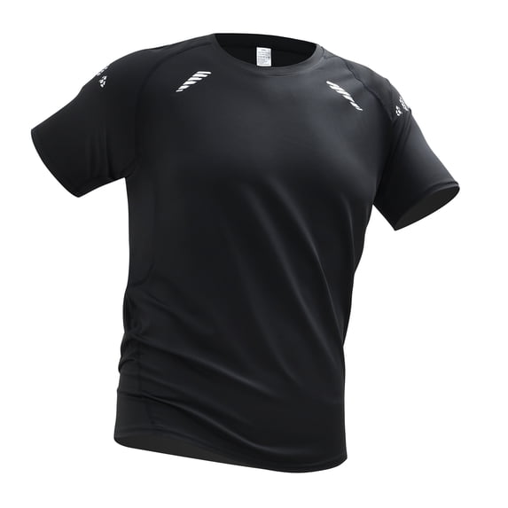 alpinario Men's Compression T-Shirt Moisture Wicking Breathable Short Sleeve Gym Workout High Elastic Dry Fit Baselayer Rash Guard Running Undershirt