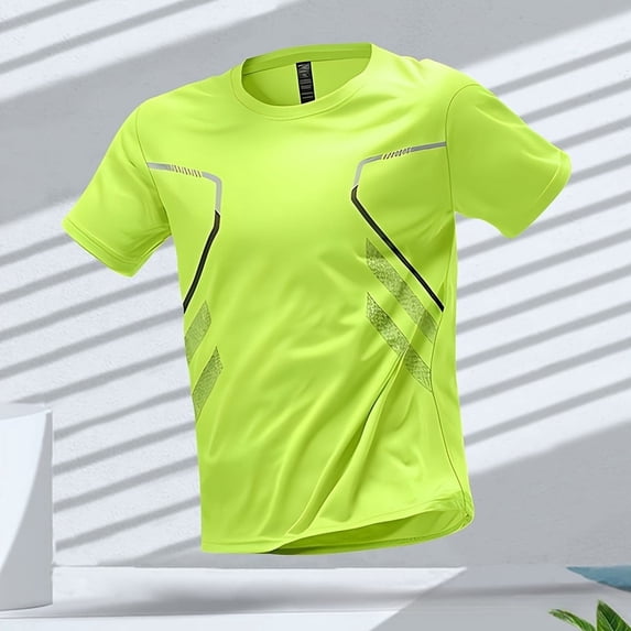 alpinario Men's Quick-Dry Athletic T-Shirt, Breathable Moisture-Wicking Short Sleeve Loose Fit Gradient Round Neck Gym Casual Running Basketball