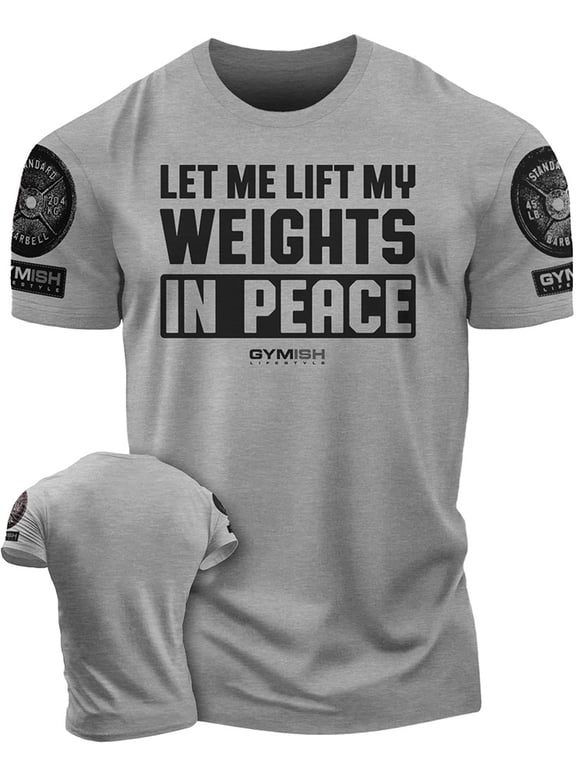 Men's Skull Lift Heavy Gym T-Shirt, Motivational Graphic Tee, Heavy Duty Cotton Beast Mode Fitness Shirt, Bodybuilding Powerlifting Weightlifting T-Shirt Short Sleeve Active Workout Top