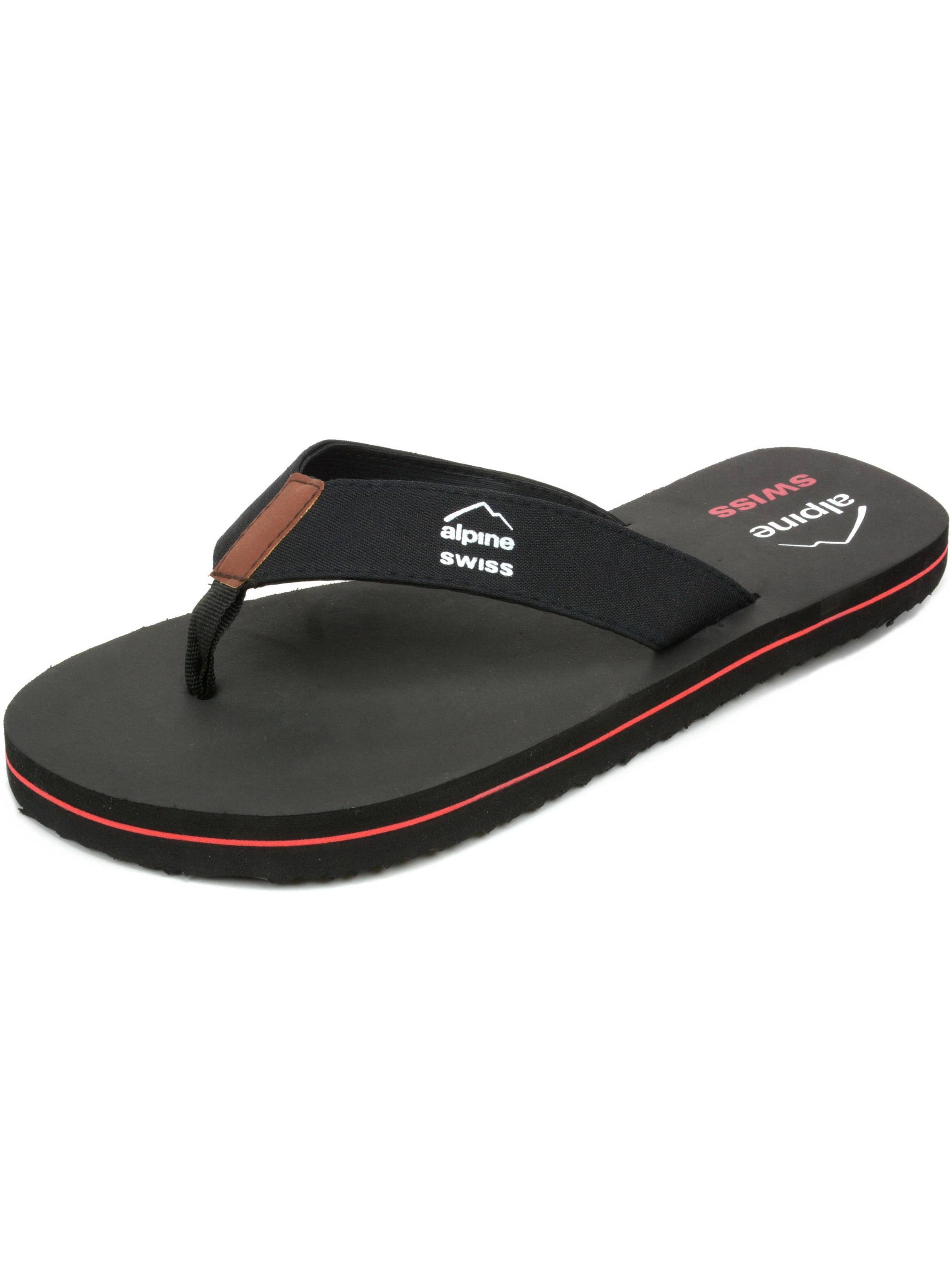 alpine swiss men's flip flops beach sandals lightweight eva sole comfort thongs - image 1 of 6