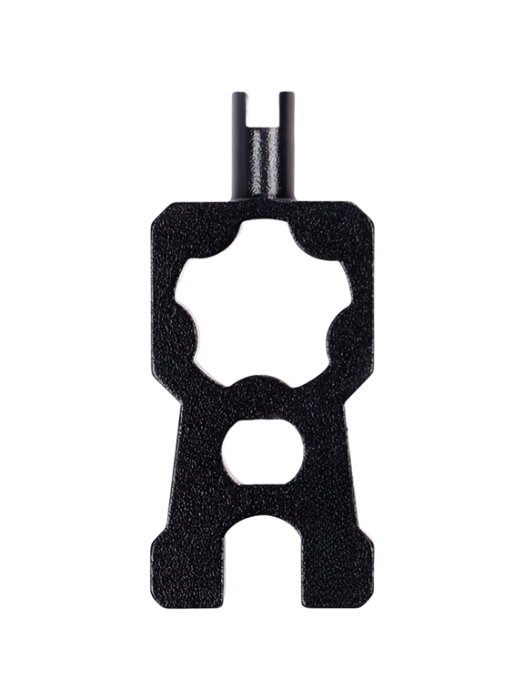 aluminum Alloy Bike Valve Tool, Multifunctional Valve Core Remover For AV And For PRESTA, Compact Tire Repair Keychain For Cycling , Black, 36X16x4mm