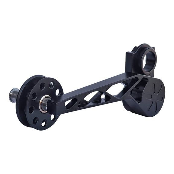 aluminum Alloy Screw-Lock Chain Press for Brompton Rear Derailleur, 8T Nylon Guide Wheel Stabiliser for Pline/Tline 5-7 Speed Conversion, Black/Silver(A)