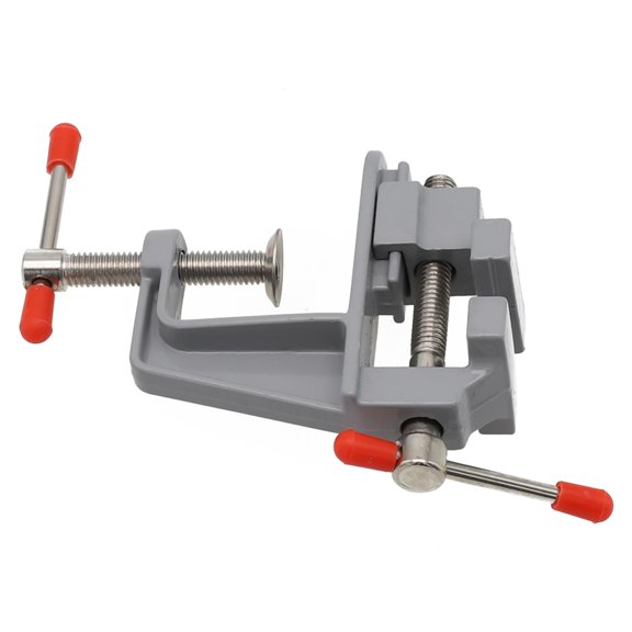 aluminum Alloy Vise 1.5 Inch Rotary Lock Clamp for Small Carpentry, Hobby, Modeling, Welding and Detailed Craft Work on Table or Workbench