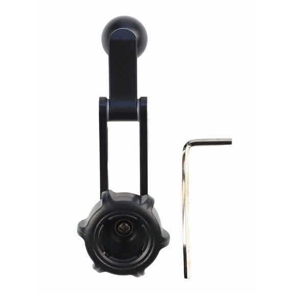 aluminum Car Phone Mount Extension Arm with 17mm Ball Joint, Adjustable Air Vent Holder Adapter for Smartphone GPS, Silver
