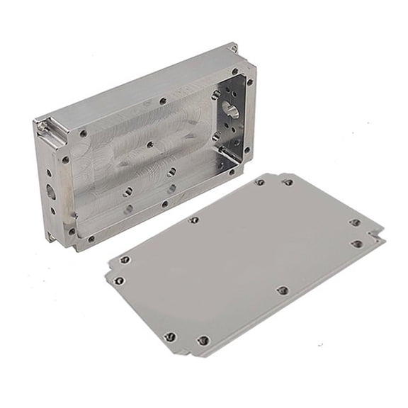 aluminum RF Shielding Enclosure with Heat Dissipation for SMA-KFD46 Connector, CNC Machined Microwave Protection Box with Low Noise Design, Silver 64x39x12mm