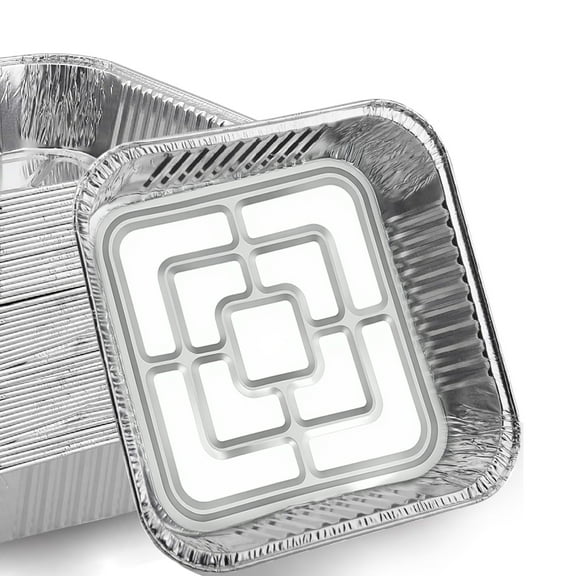 Behome 30 Pack Aluminum Pans, 8x8 Square Disposable Aluminum Baking Cake Pans, Heavy Duty Aluminum Roasting Trays for Baking, Cooking Food