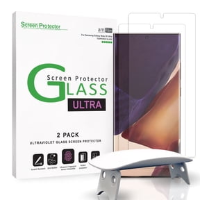 amFilm (2 Pack) Screen Protector for Galaxy Note 20 Ultra (2020), Full Cover (UV Gel) Tempered Glass Ultra Film