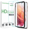 thumbnail image 1 of amFilm (2 Pack) Screen Protector for Samsung Galaxy S21 (6.2"), Case Friendly (Easy Install) Hybrid Film Compatible with Fingerprint Sensor (2021), 1 of 7