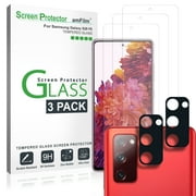 amFilm Galaxy S20 FE Screen Protector and Back Camera Lens Protector (3+2 Pack), Case Friendly (Easy Install) Tempered Glass Film for Samsung Galaxy S20 FE 5G (2020)
