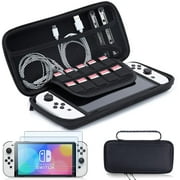 amFilm Nintendo Switch OLED Accessories Bundle TechMatte 3-in-1 Essential Kit