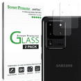 thumbnail image 1 of amFilm Samsung Galaxy S20 Ultra Back Camera Lens Tempered Glass Screen Protector (2 Pack), 1 of 5