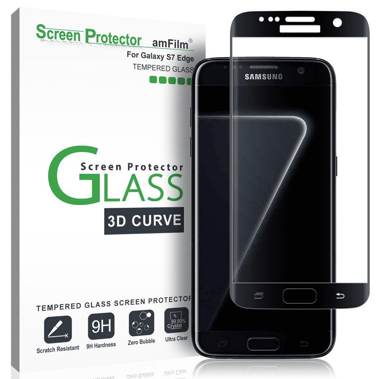 amFilm Screen Protector for Samsung Galaxy S7 Edge, Full Cover (3D
