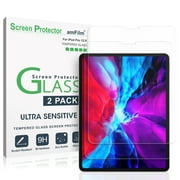 amFilm iPad Pro 12.9" Screen Protector (2 Pack), Case Friendly Tempered Glass Screen Protector Film for Apple iPad Pro 12.9 Inch