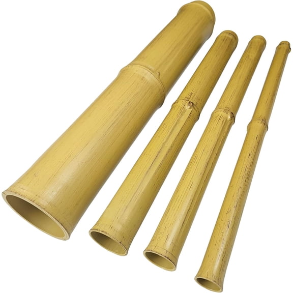 amaZulu Artificial Interlocking Bamboo Poles - 2 x 18 (Box of 25 )| Indoor and Outdoor Decorative Bamboo Sticks | Hollow Bamboo to sleeve poles | Bamboo Sticks for Crafts | Fake Plant Stakes .