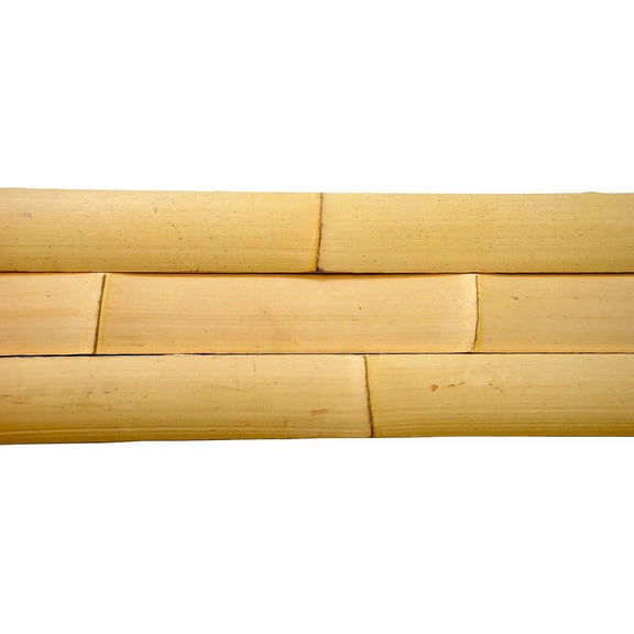 amaZulu Bamboo Slats 1.75 x 6ft Natural Moso Bamboo Trim & Molding, Pack of 16 Wall Edging, Wainscoting Border, Tiki Bar Accent, Ceiling Treatment, Panel Trim Flat-Back, Easy Install
