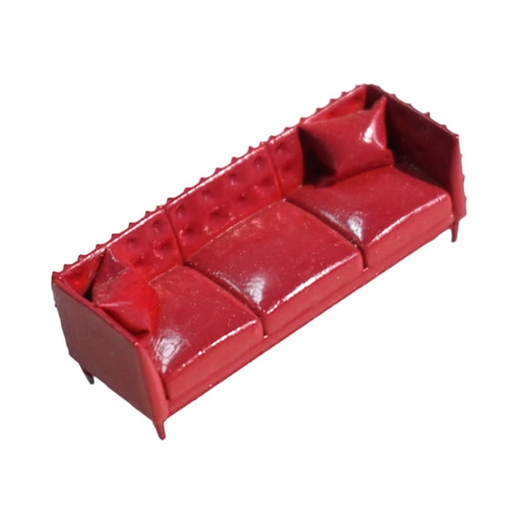 amagogo 1/64 Scale Sofa Model Miniature Furniture Display Artwork Gift Diorama Accessory Red