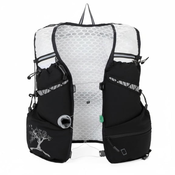 amagogo 1 Count Cycling Vest Bag Sports Hydration Water Carrier Body-hugging Unisex Backpack with Reflective Features Breathable Structure Nylon Material Suitable for Running Outdoor Riding Training