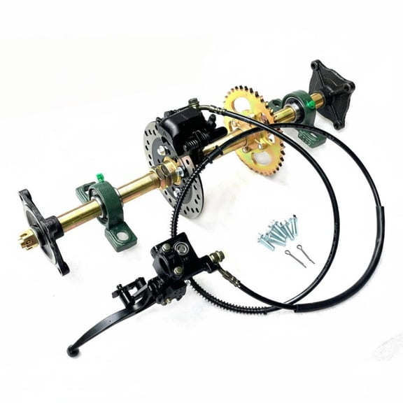 amagogo 1 Piece Rear Axle Brake Disc Sprocket Kit Hand Brake Four-hole Flange Assembly Suitable for Custom DIY Applications Off-road Testing