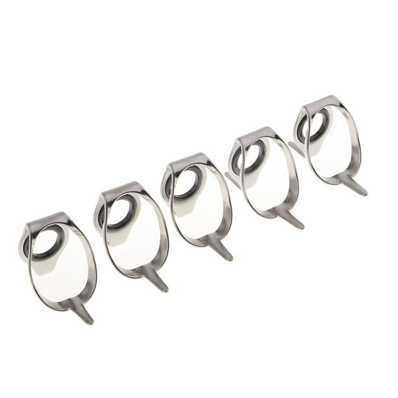 amagogo 1 Set Rod Guide Tip Replacement Parts Boat Trolling Fishing Rods Guides 5pcs LR16