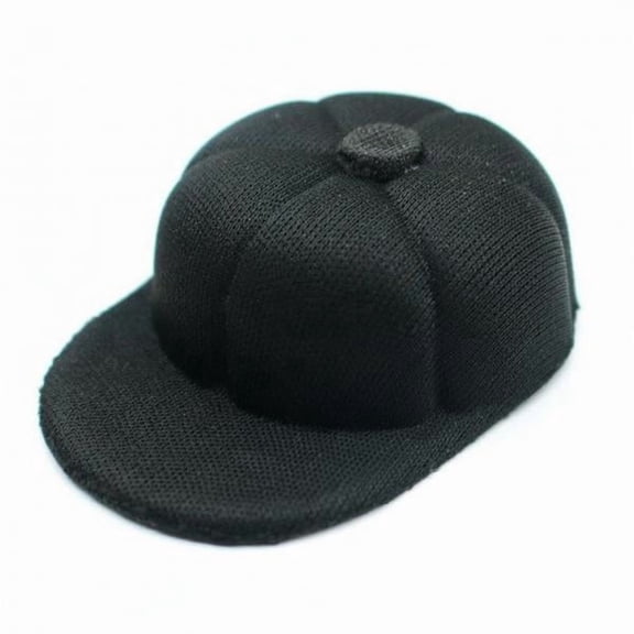 amagogo 2-6pack Miniature Doll Hat Fashionable Mini Baseball Cap Doll Hat Black 6 Pcs