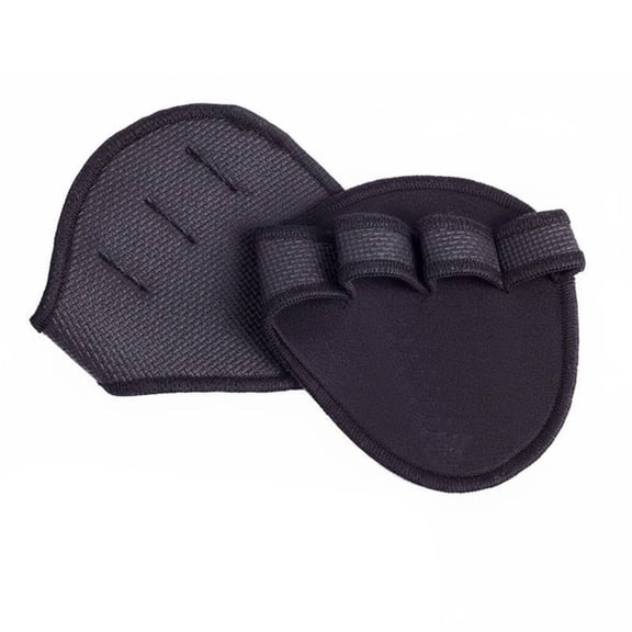 amagogo 2 Count Palm Pads Grips Hand Guards Sturdy Polyester Wear Resistant Fingerless Fit for Unisex Gym and Exercise