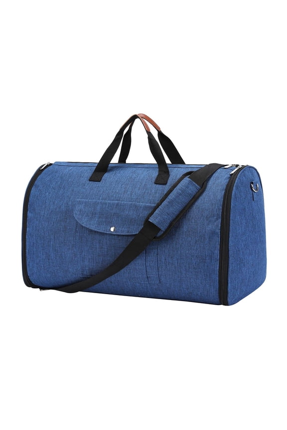 2 in 1 Hanging Dress Suitcase Traveling Large Suit Bag for Outdoor Women Men Blue