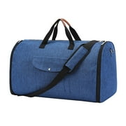 amagogo 2 in 1 Hanging Dress Suitcase Traveling Large Suit Bag for Outdoor Women Men Blue