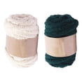 thumbnail image 1 of amagogo 2pcs Thick Chunky Yarn Hand Knitting DIY Craft Yarn Beige White and Dark Green, 1 of 9