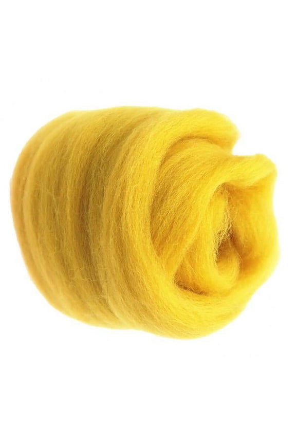 3x10g Handmade Wool Top Fibre Roving For Felting Materials Dark Yellow