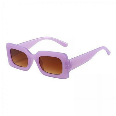 amagogo 3xDriving Glasses Traveling Travel Summer Rectangle Sunglasses for Women Men Violet Brown 3 Pcs