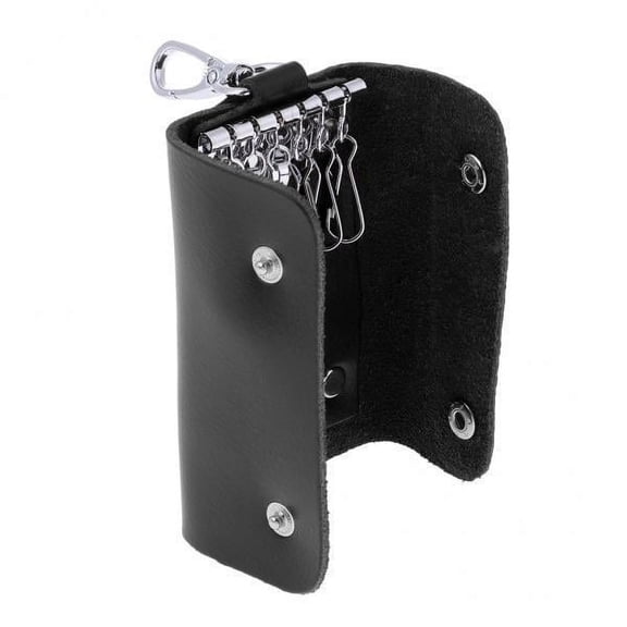 amagogo 3xFashion Leather key pack Key Chain Key Holder Key Hook waist padlock bag black 3 Pcs