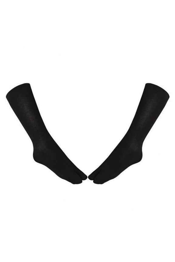 3xSandal Socks Tabi Toe Socks for Geta Kimono Flip Flop Black 3 Pcs