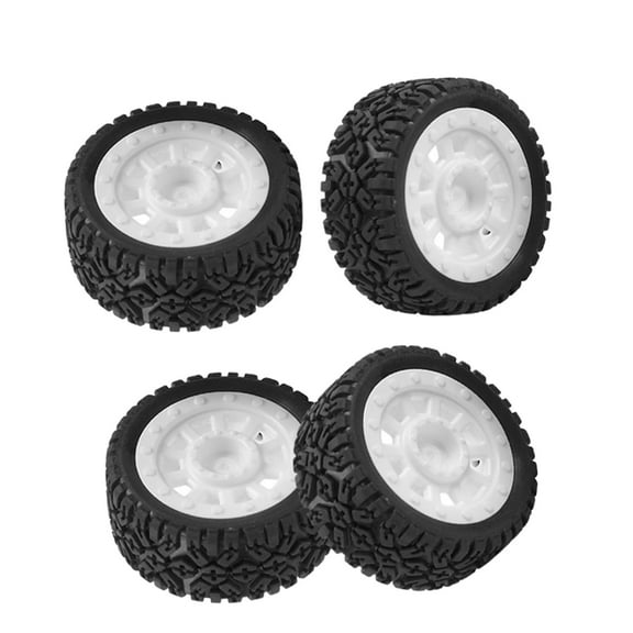 amagogo 4 Pieces RC Flat Running Wheels with Tires for SG-1603 1/16 Racing Car DIY Accessories