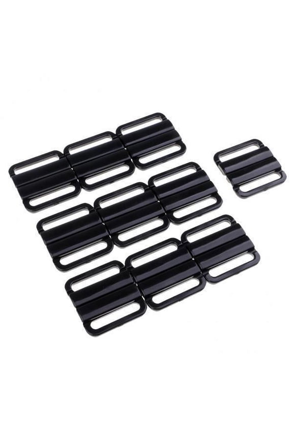 4x10 Set Bra Closure Sewing Clips Back Strap Holder Accessories Black 4 Pcs