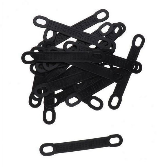 amagogo 4x20Pack Non-Slip Black Rubber Clothes Hanger Grips Clothing Hanger Strips S 4 Pcs