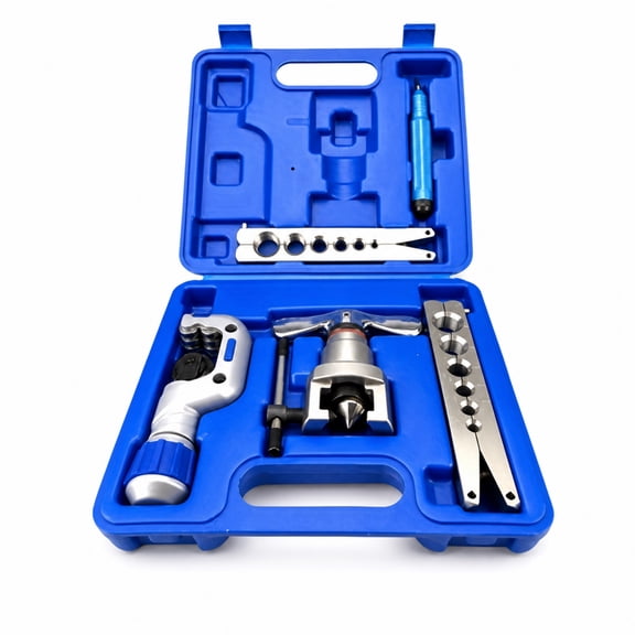 amagogo 5 Pcs Tube Cutter Flaring Tool Reamer Ergonomic Blue Handles with Deburring Tool for Copper Pipe Installation Repair