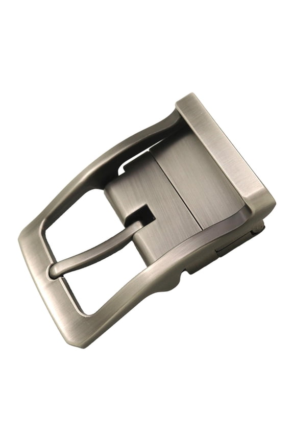 Alloy Belt Buckle Classic Belt Accessories for Leather Strap Reversible Business Grey