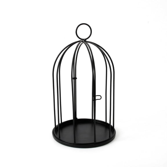 amagogo Birdcage Tabletop Decorative Cage Hanging Iron 10.63 Inches Round Base with Latch for Wedding Tables Florists Christmas Arrangements