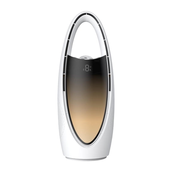 amagogo Bladeless Desk Fan 3 Level Ambient Light 13 inch Compact 9 Speeds 9H Timer Space