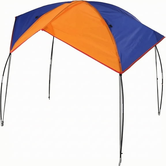 amagogo Boat Canopy Shelter Shade Cover Arched Roof Easy Relocation Compact Storage for Inflatable Crafts Fishing and Day Trips